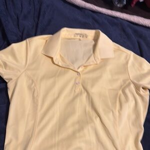 Nike Yellow Fitted Short Sleeve Polo Shirt